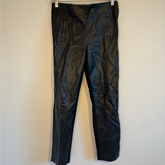 Chicos Women’s Faux Leather Pants Size 000 - Picture 1 of 8